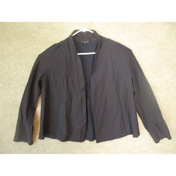 Eileen Fisher Jackets & Blazers - Eileen Fisher Jacket Womens Medium Navy Blue Open Front Blazer Jacket Cardigan